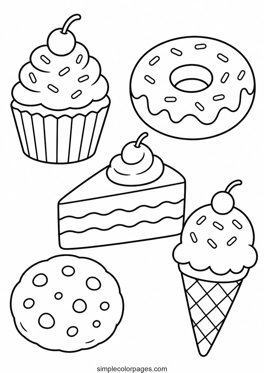 Preview of Dessert Coloring Pages