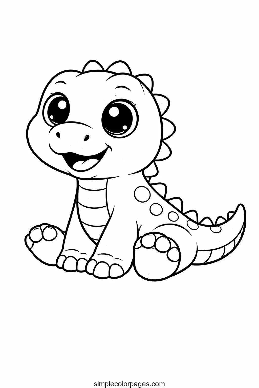 Preview of Baby Dinosaur Coloring Page