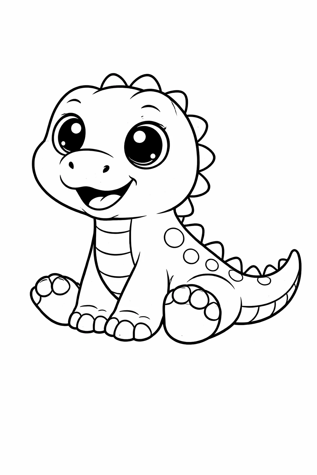 Preview of Baby Dinosaur Coloring Page