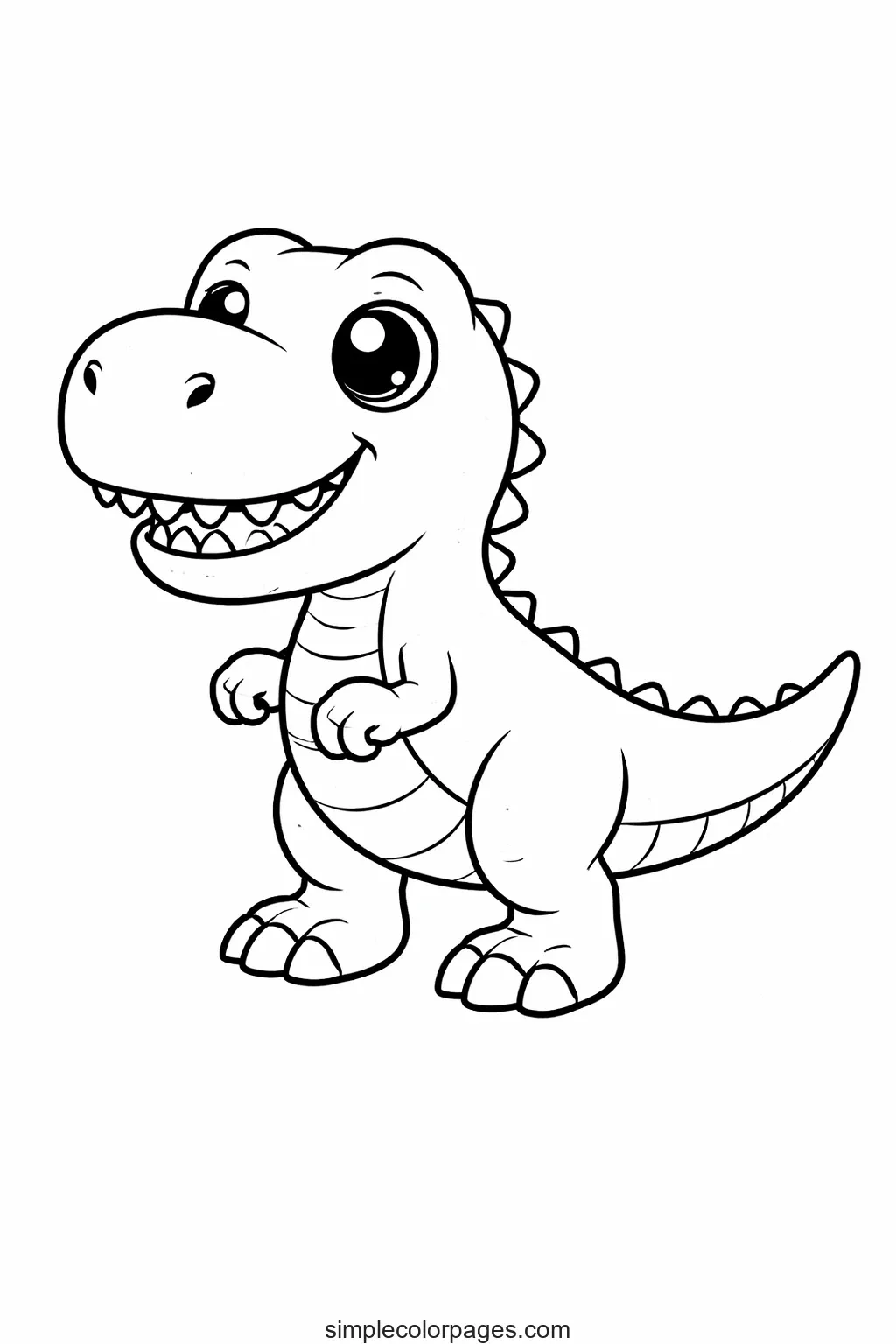 Preview of T Rex Coloring Page