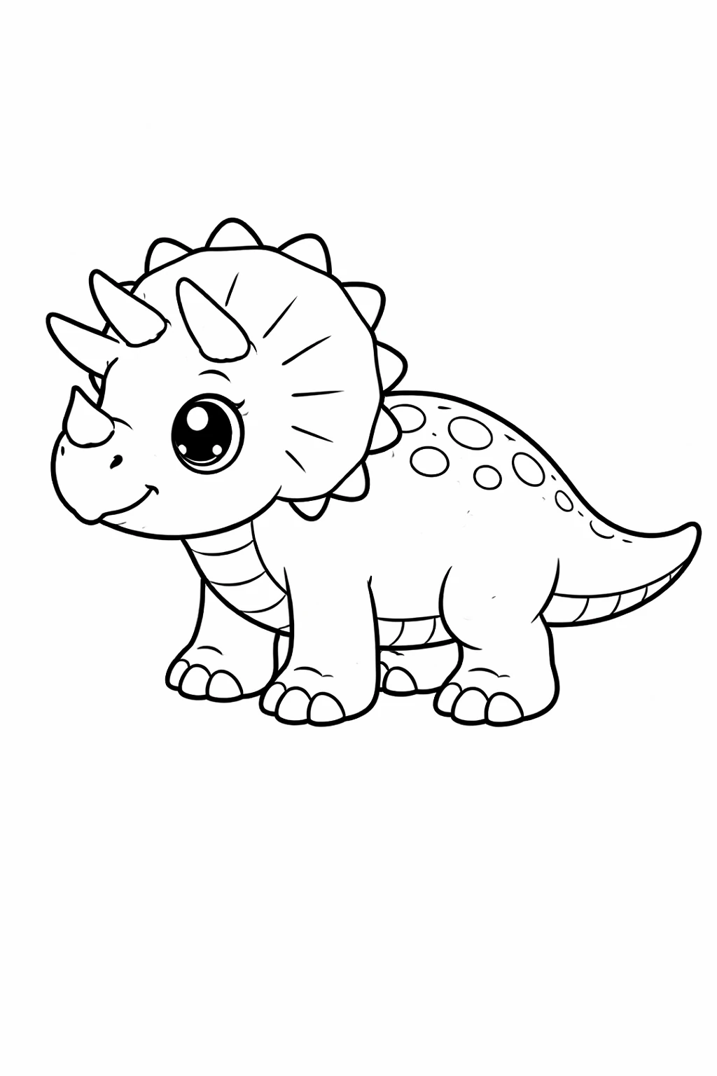 Preview of Triceratops Coloring Page