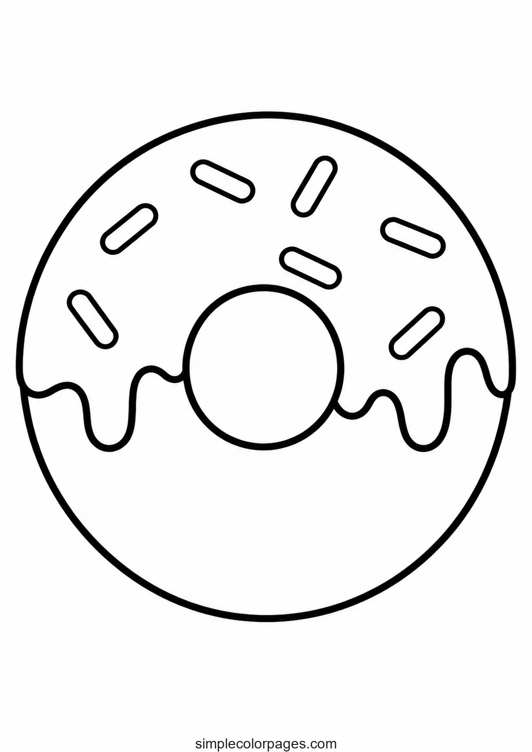 Preview of Donut Coloring Page