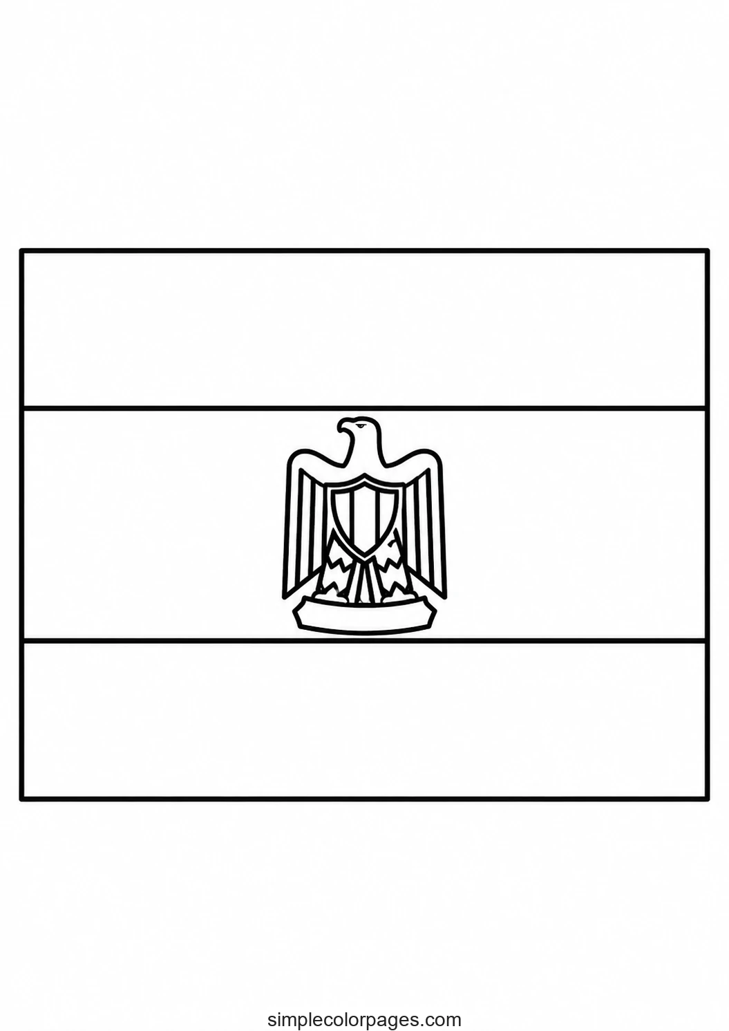 Preview of Egypt Flag Coloring Page