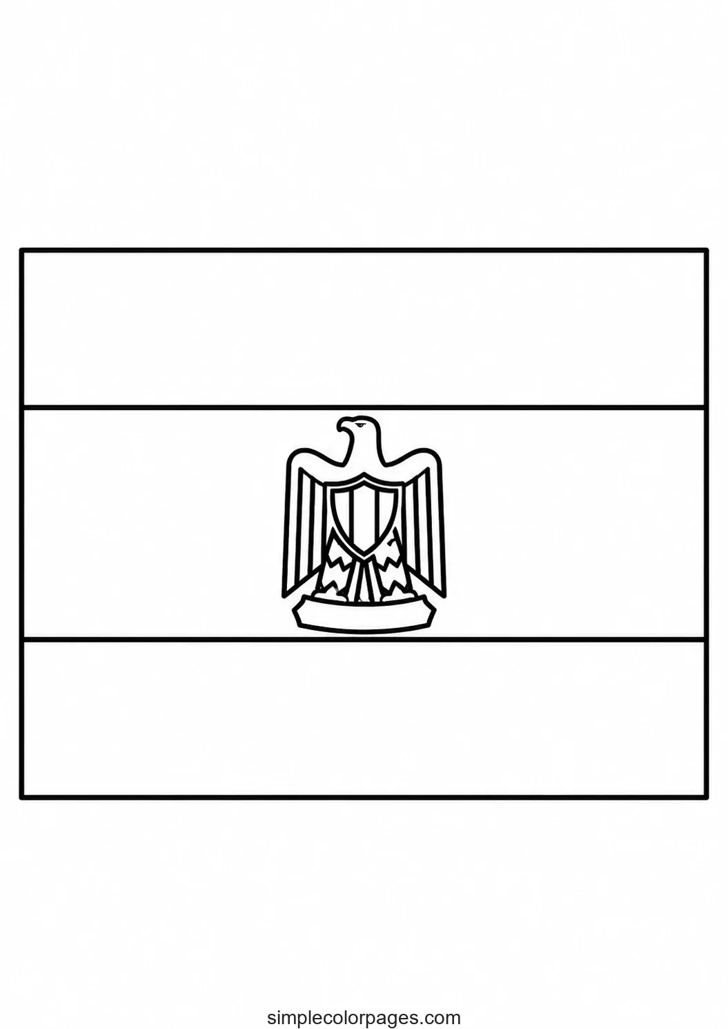 Preview of Egypt Flag Coloring Page