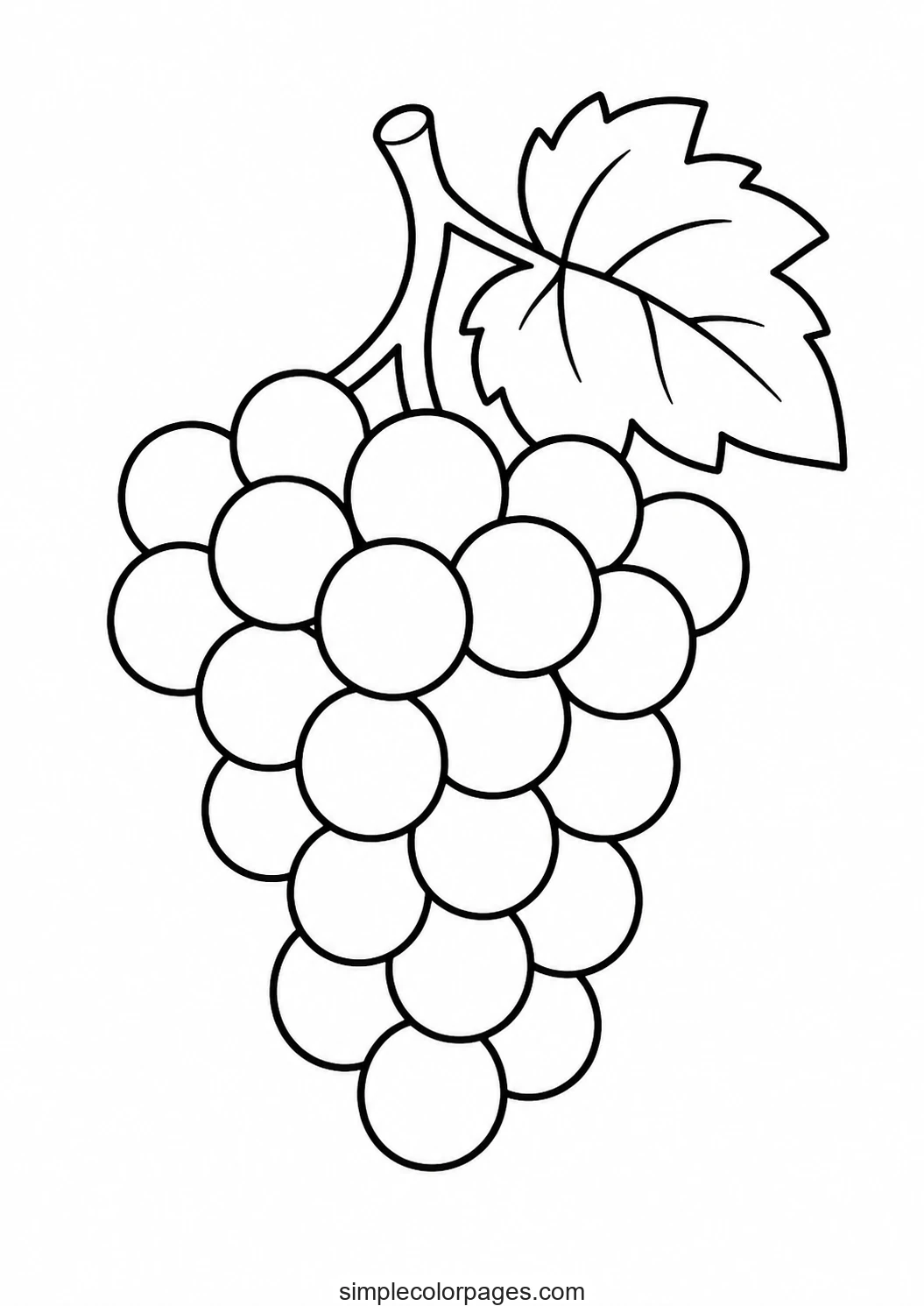 Preview of Grapes Coloring Page