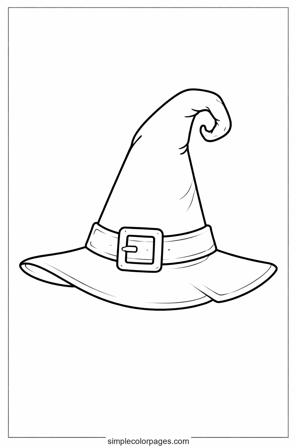 Preview of Halloween Witch Hat Coloring Page