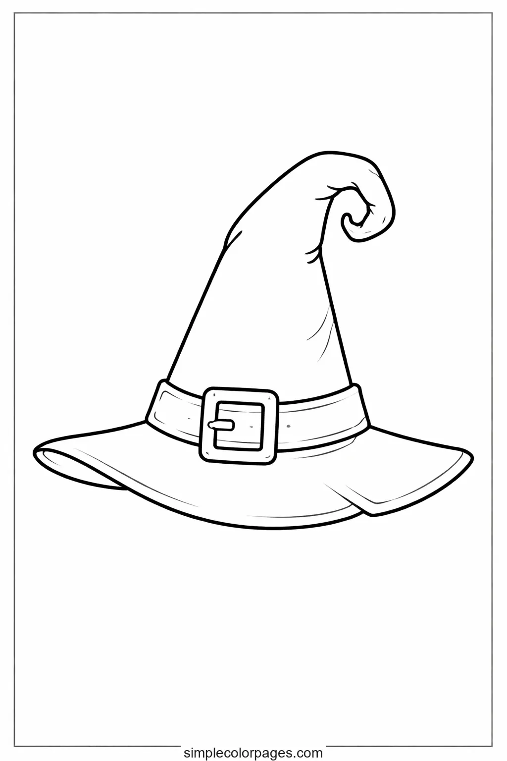 Preview of Halloween Witch Hat Coloring Page