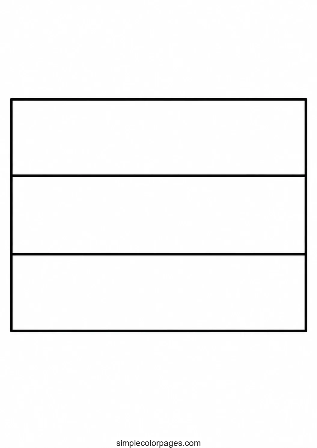 Preview of Hungary Flag Coloring Page