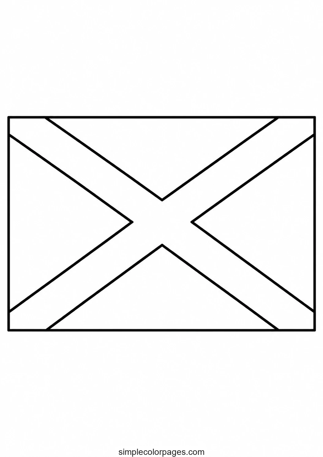 Preview of Jamaica Flag Coloring Page