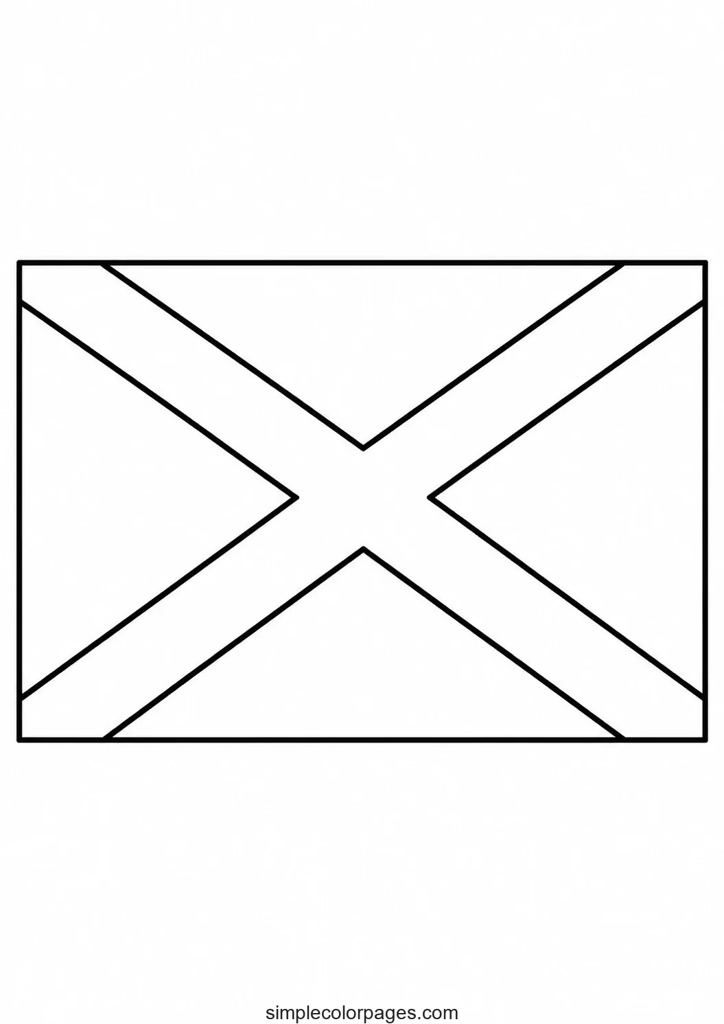 Preview of Jamaica Flag Coloring Page