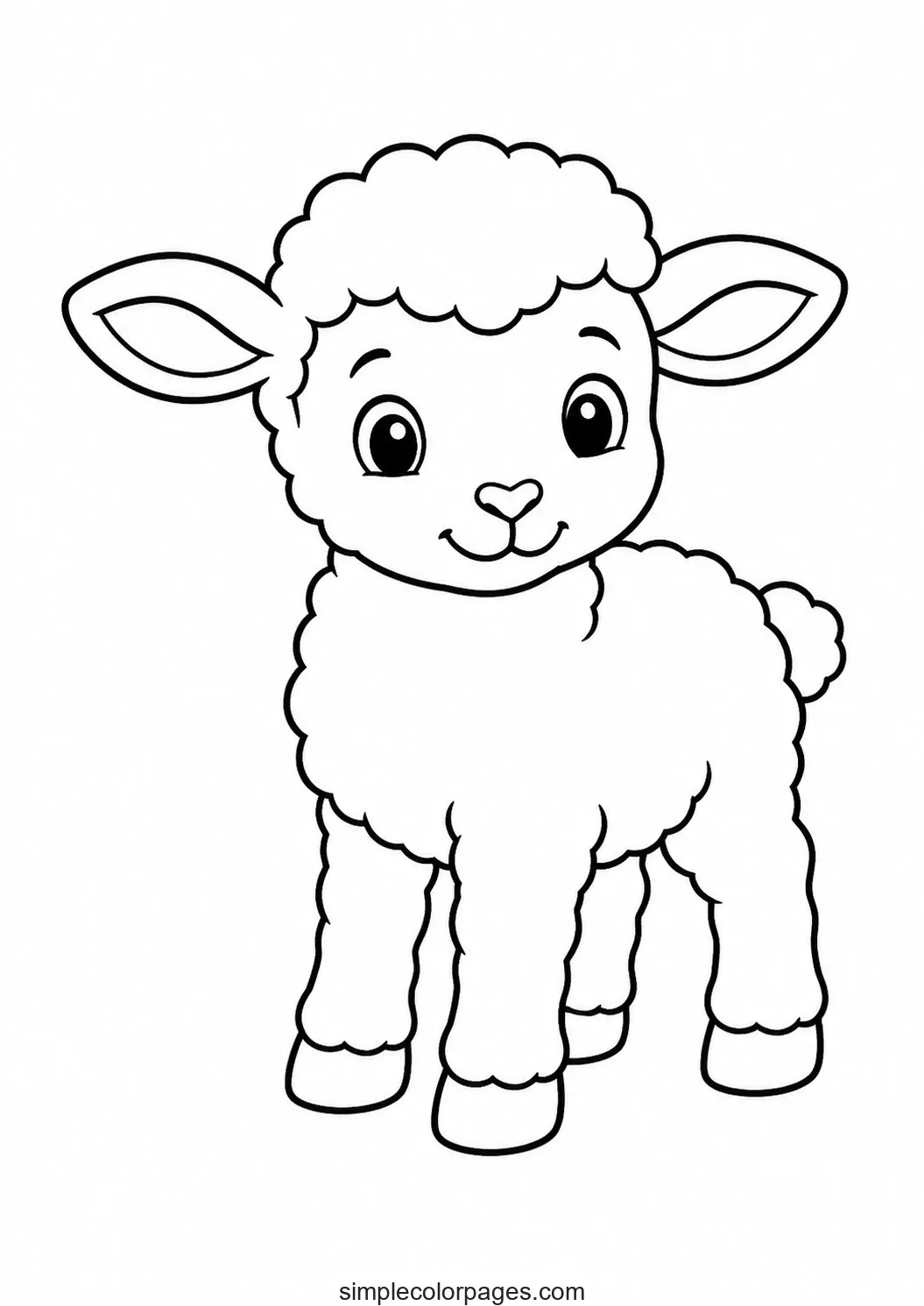 Preview of Lamb Coloring Page