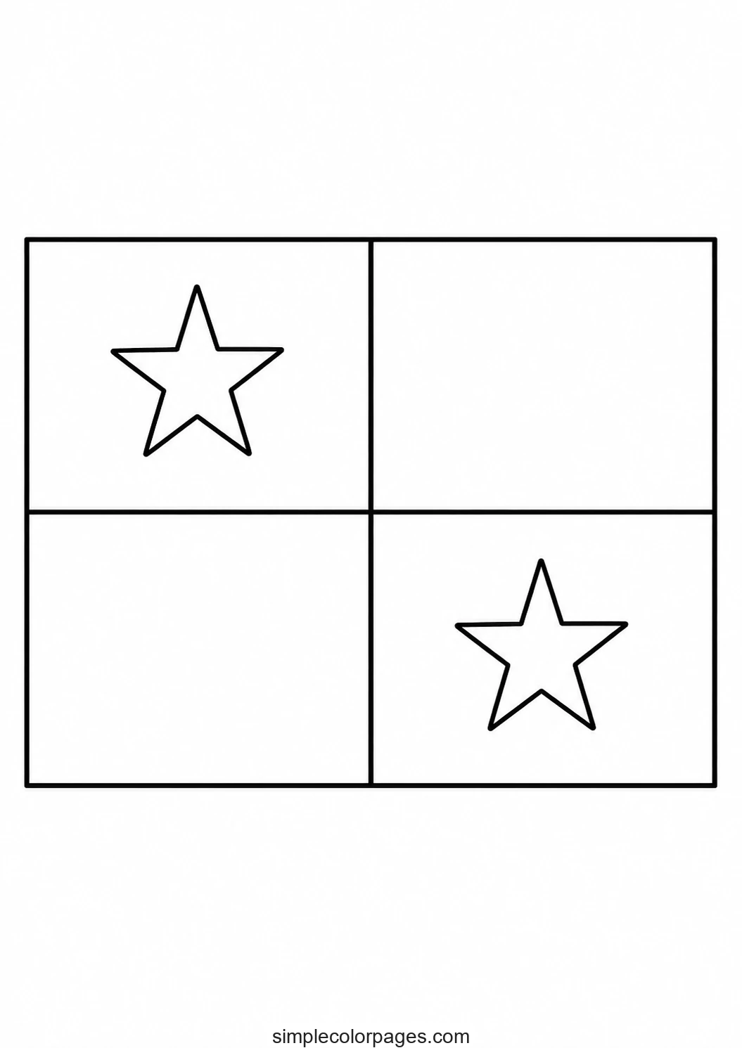 Preview of Panama Flag Coloring Page