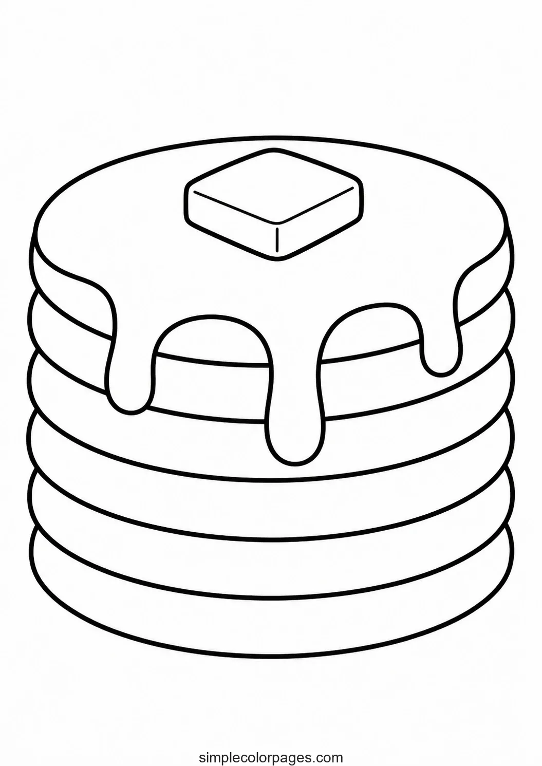 Preview of Pancake Coloring Page