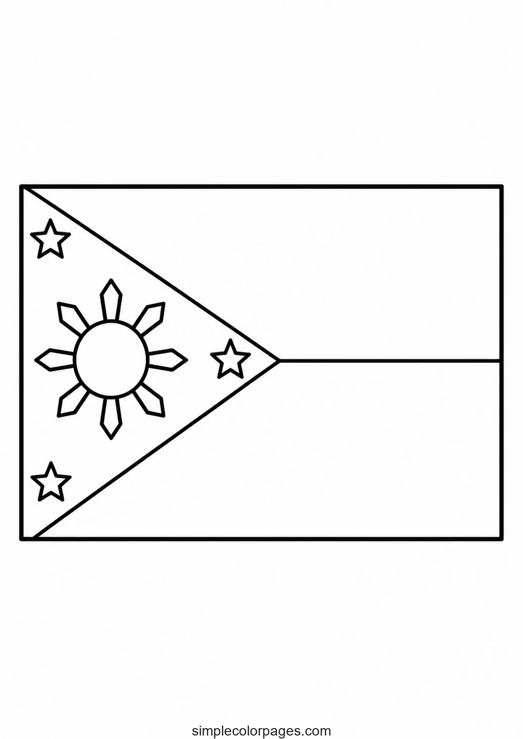 Preview of Philippines Flag Coloring Page