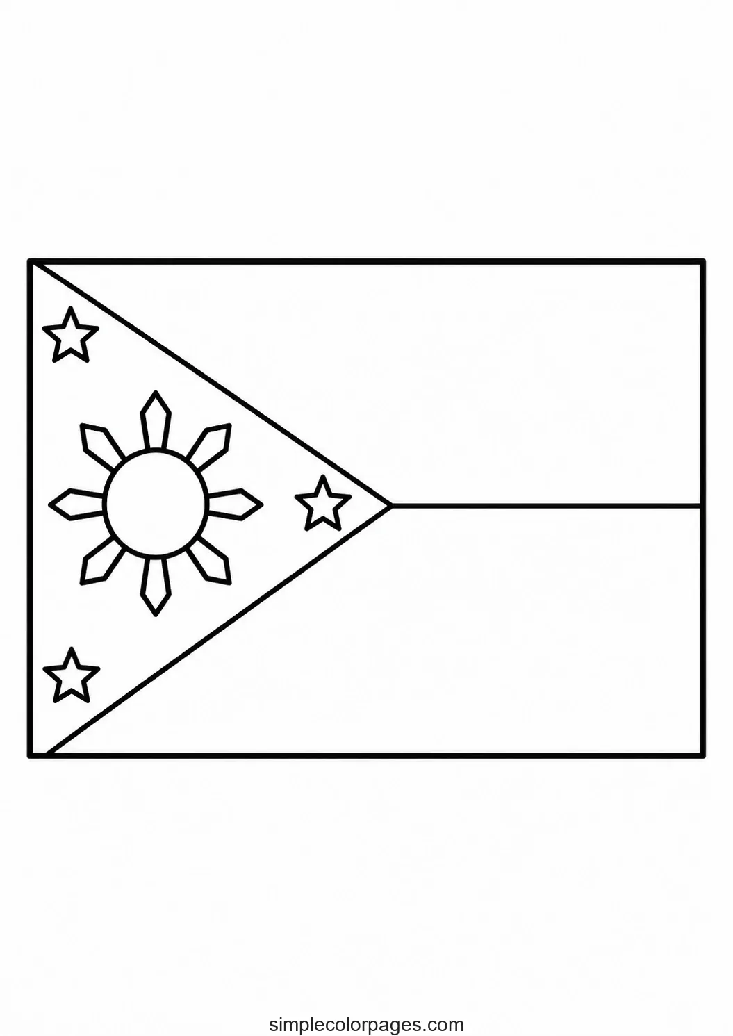 Preview of Philippines Flag Coloring Page