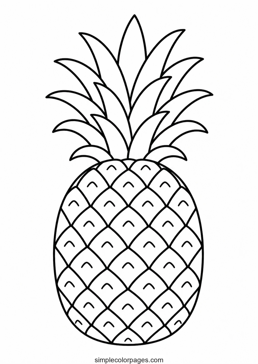 Preview of Pineapple Coloring Page