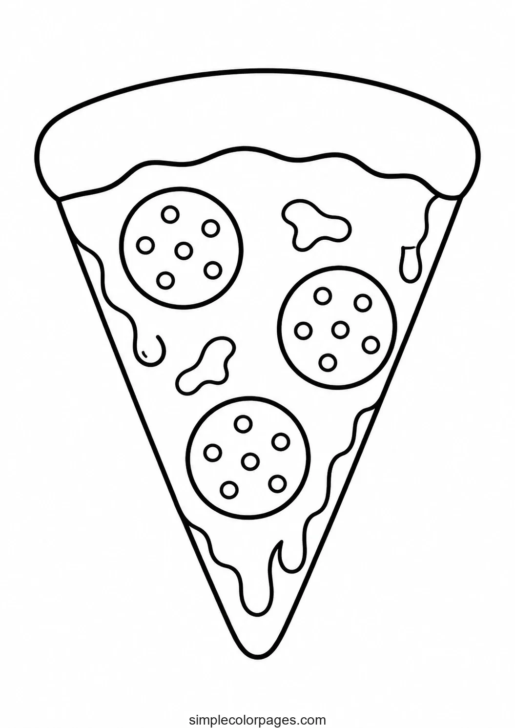 Preview of Pizza Coloring Page