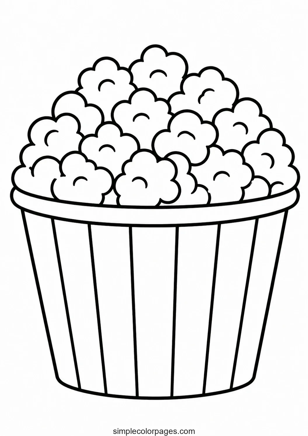 Preview of Popcorn Coloring Page