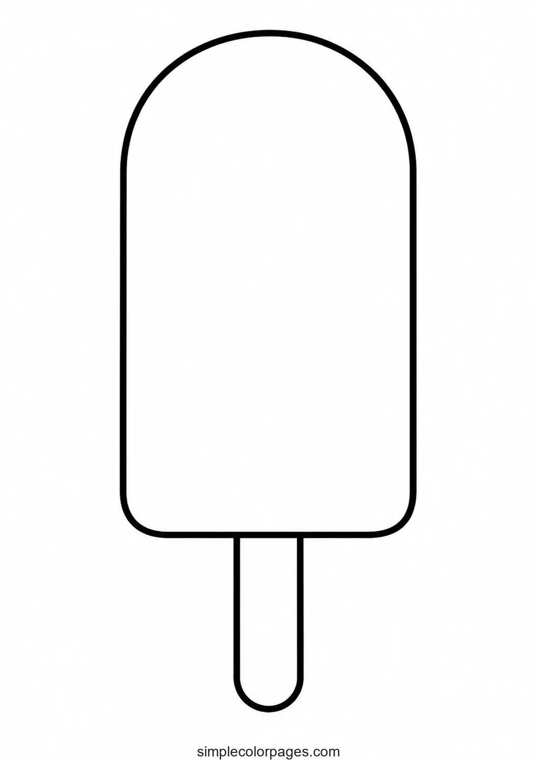 Preview of Popsicle Coloring Page