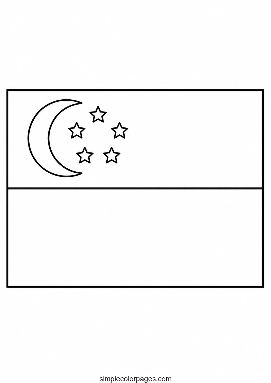 Preview of Singapore Flag Coloring Page