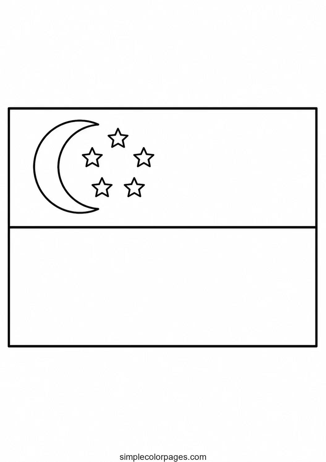 Preview of Singapore Flag Coloring Page