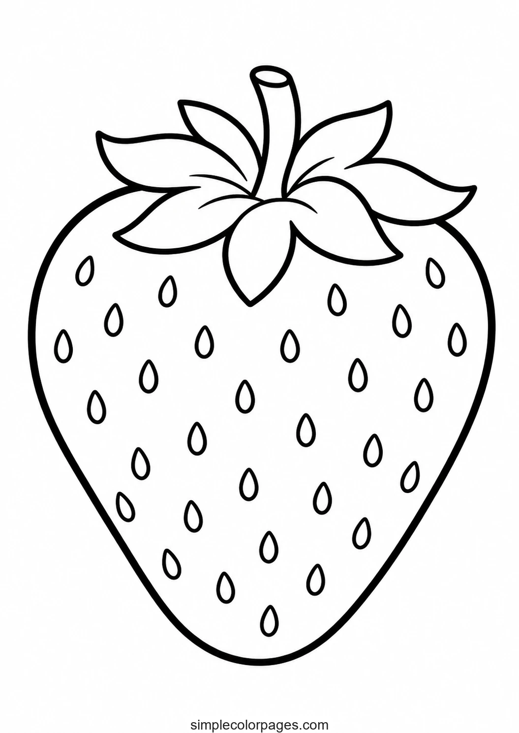 Preview of Strawberry Coloring Page