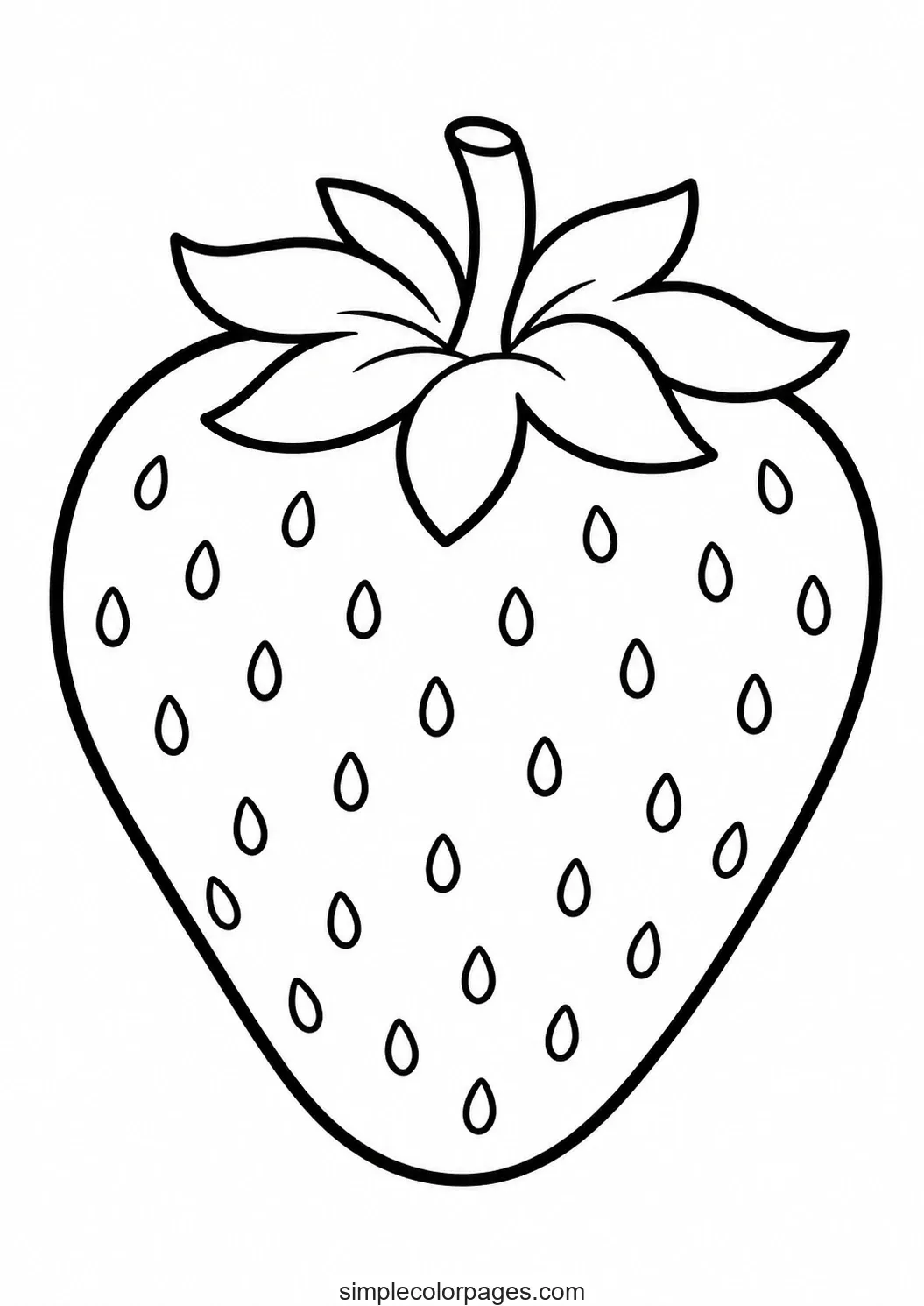 Preview of Strawberry Coloring Page