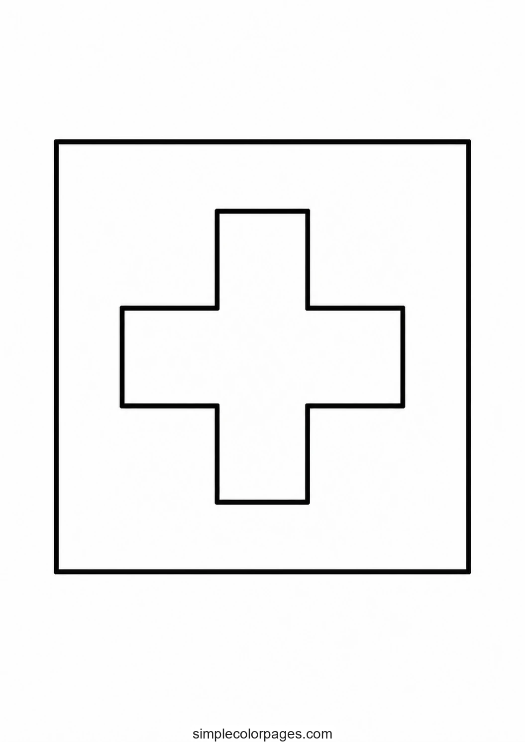 Preview of Switzerland Flag Coloring Page