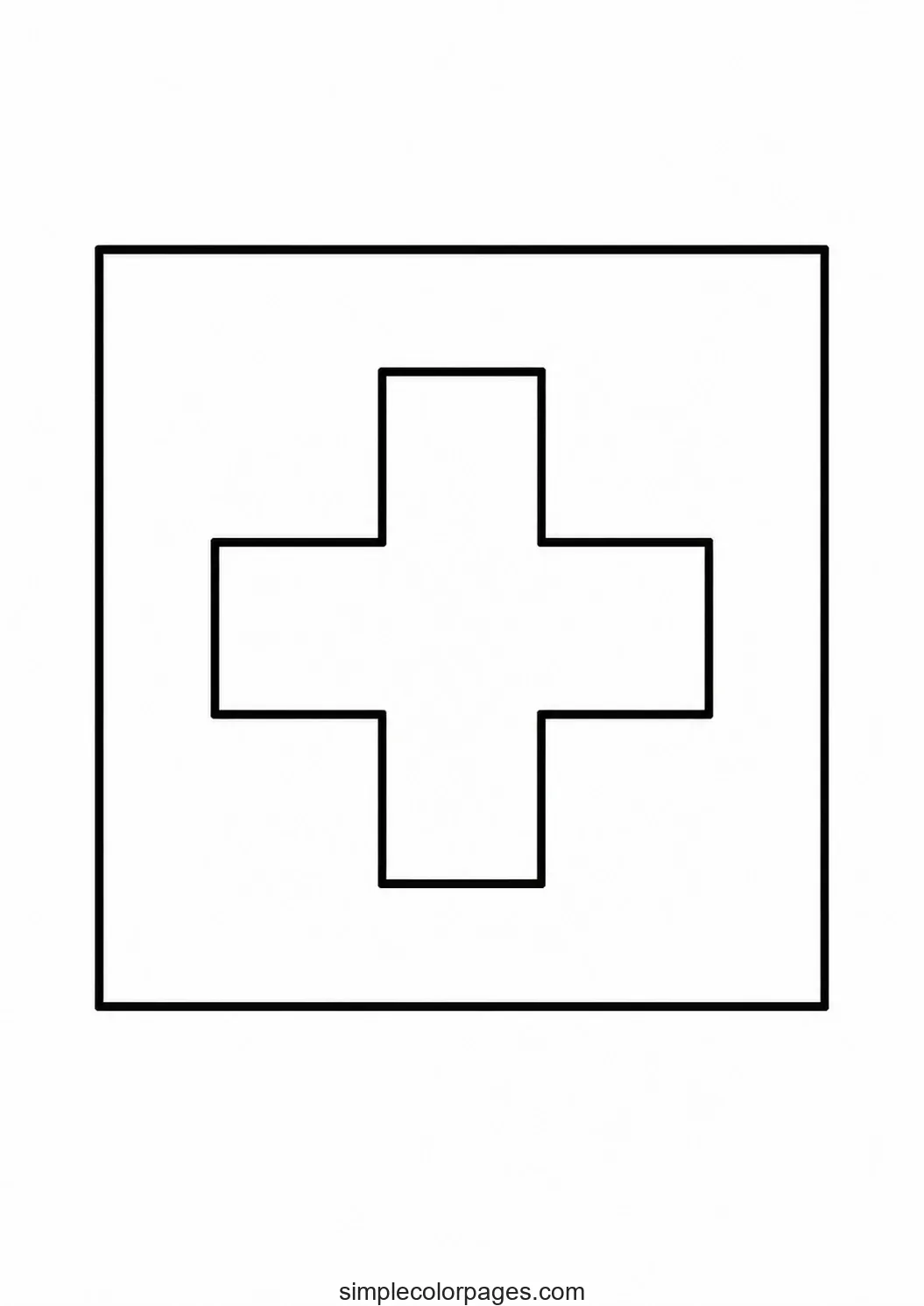 Preview of Switzerland Flag Coloring Page