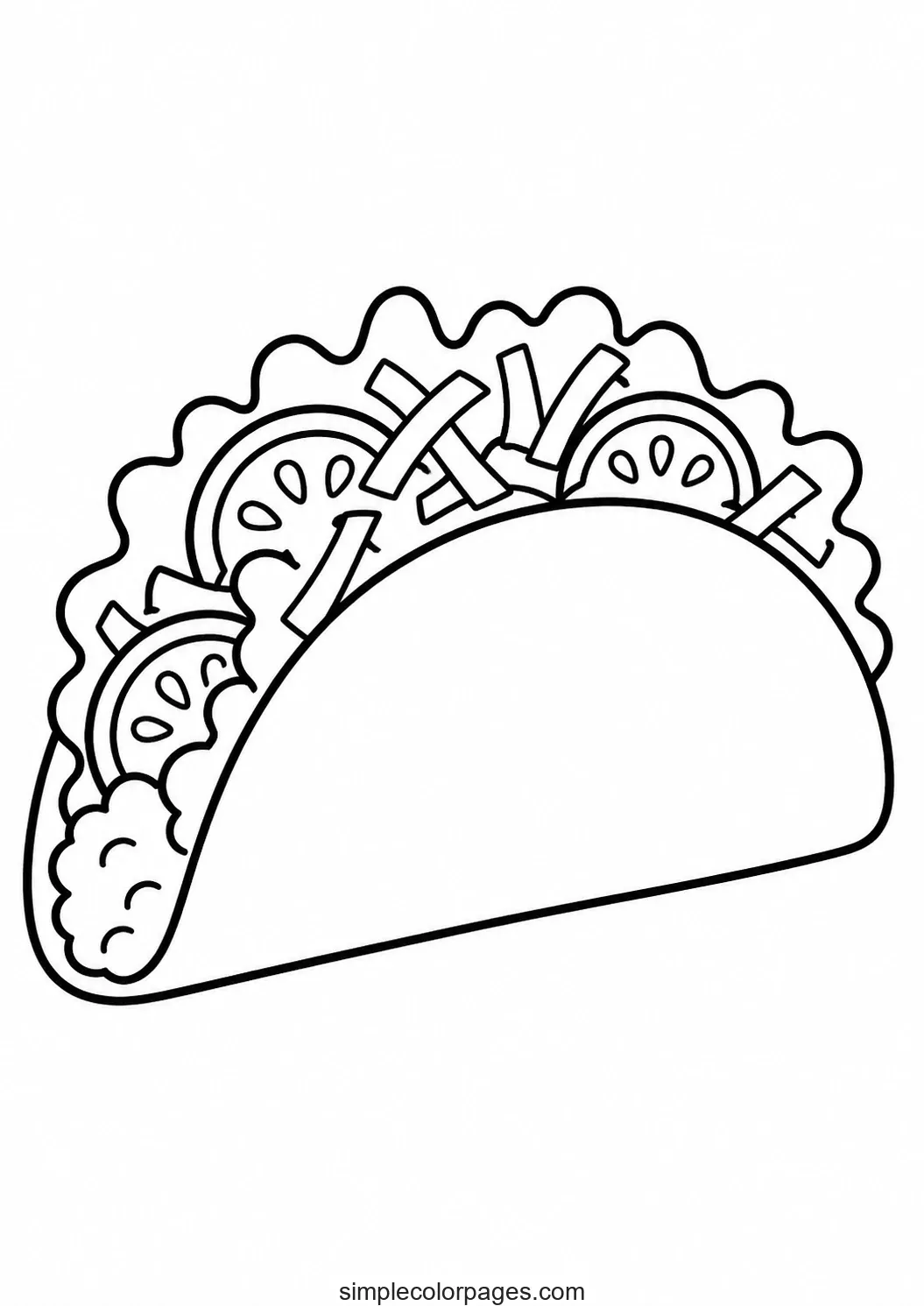 Preview of Taco Coloring Page