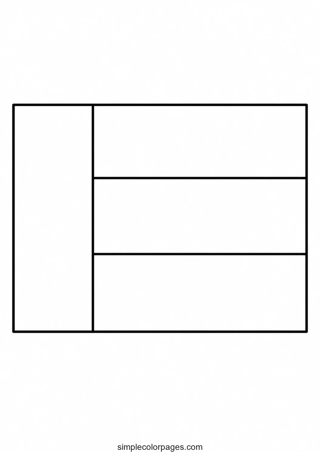 Preview of United Arab Emirates Flag Coloring Page