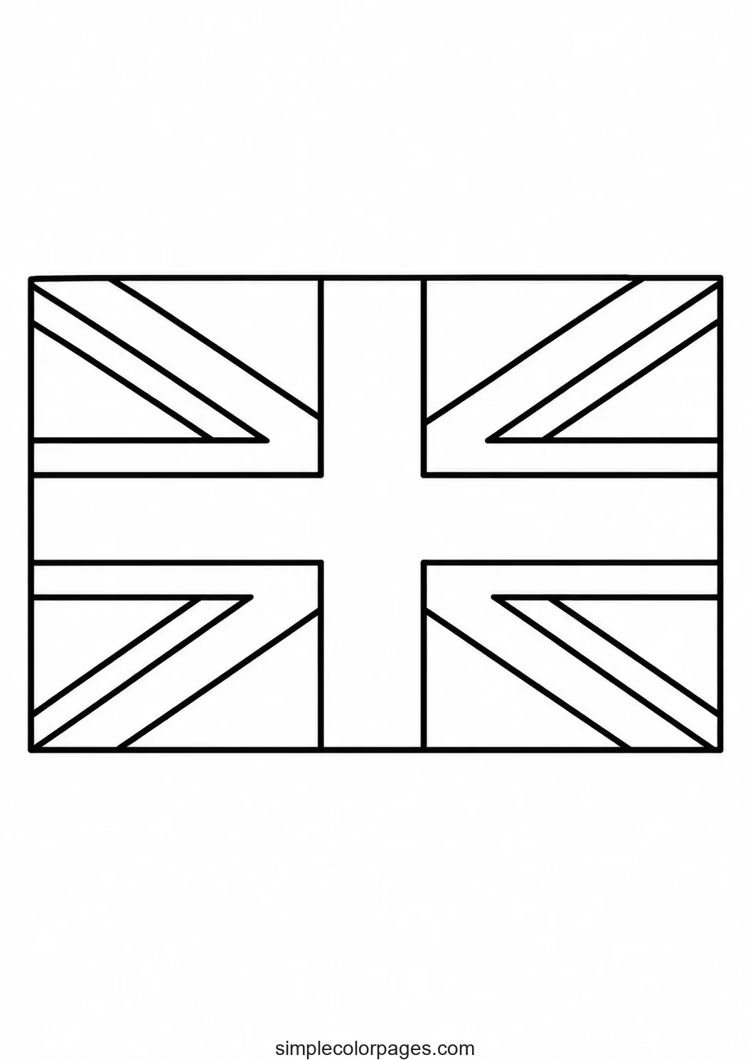 Preview of United Kingdom Flag Coloring Page