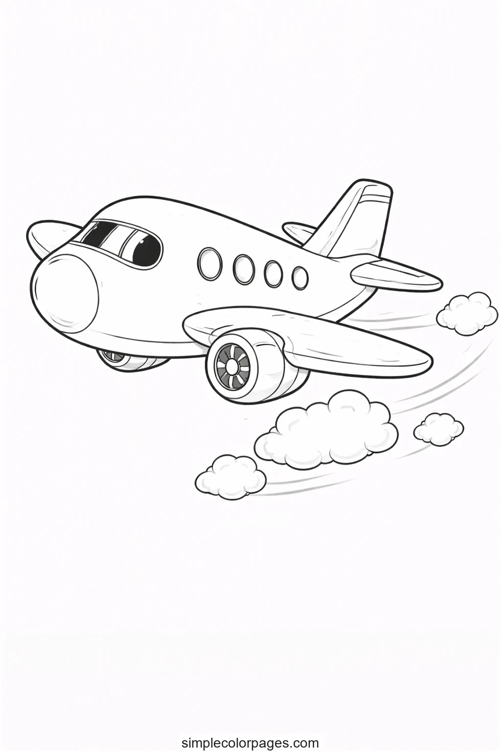 Preview of Airplane Coloring Page