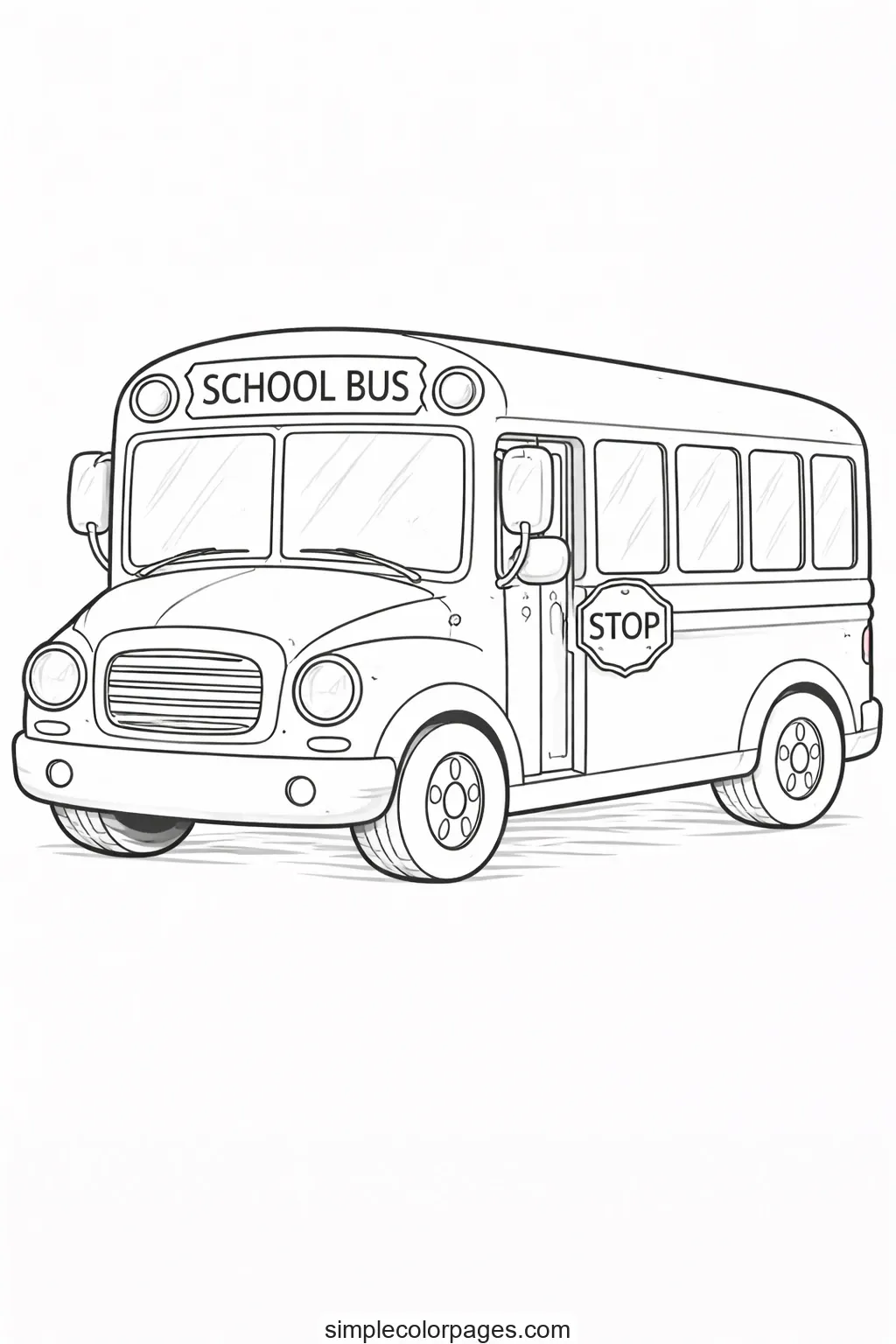 Preview of Bus Coloring Page