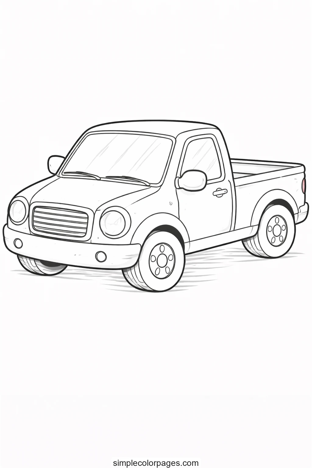 Preview of Truck Coloring Page
