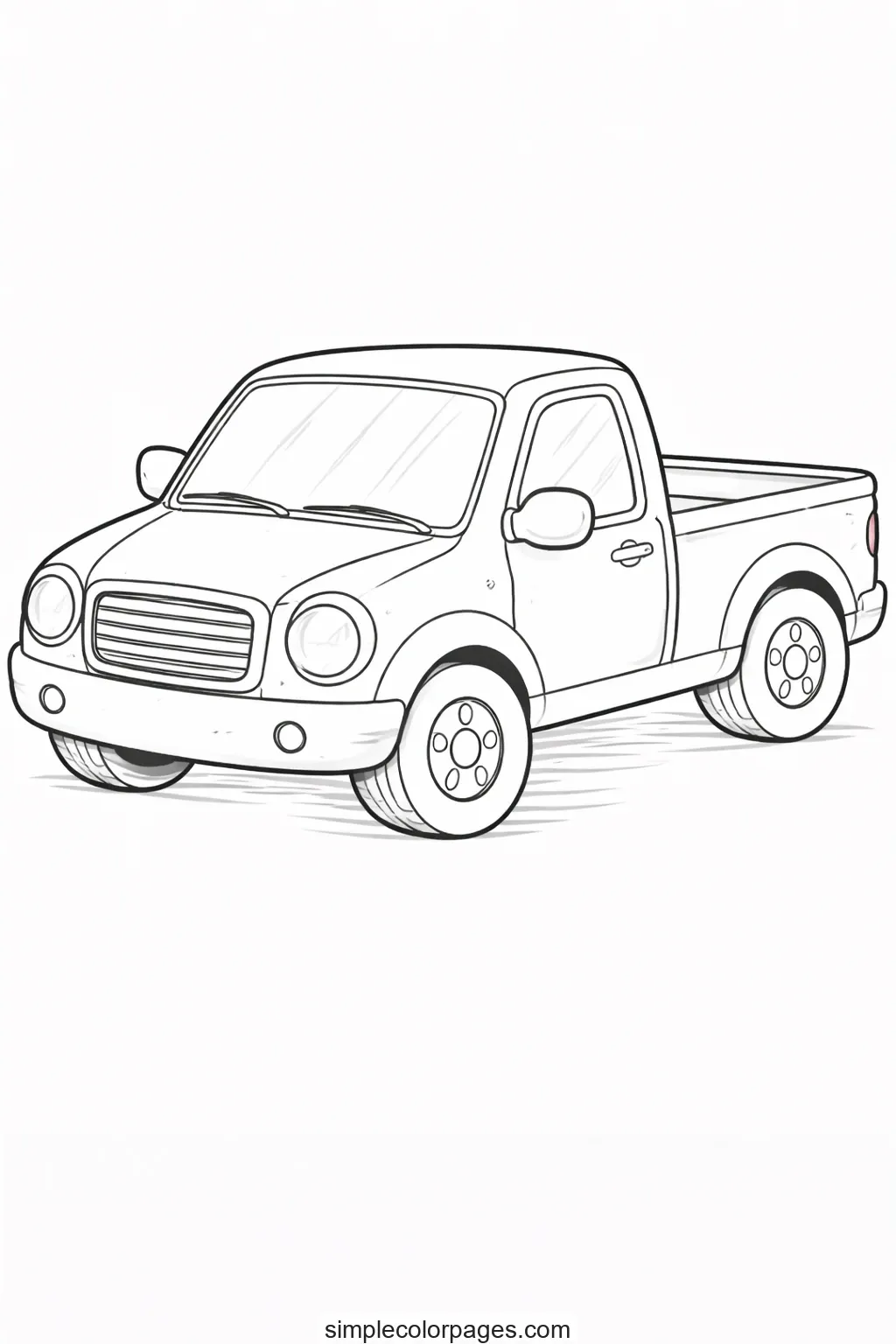 Preview of Truck Coloring Page