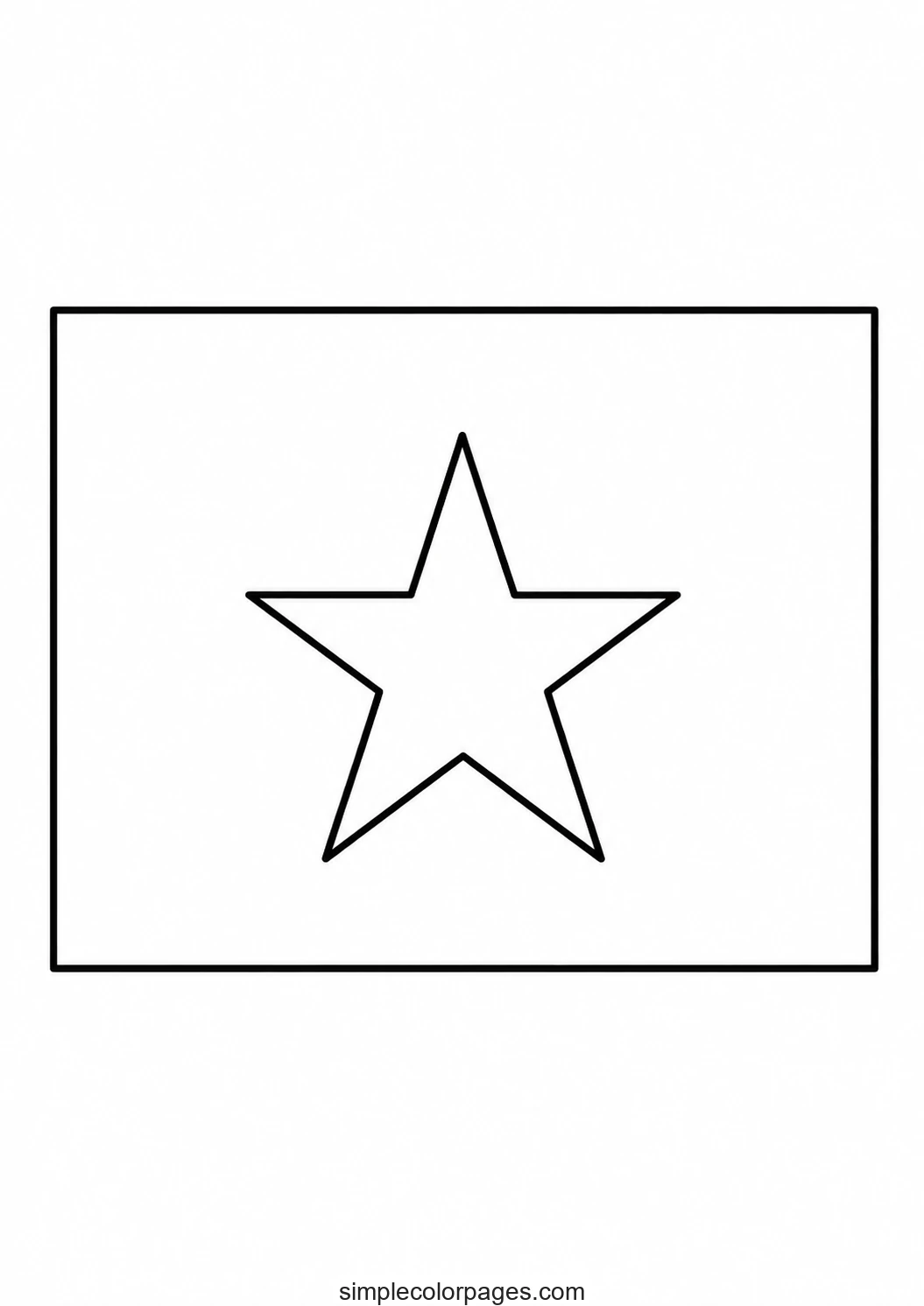 Preview of Vietnam Flag Coloring Page
