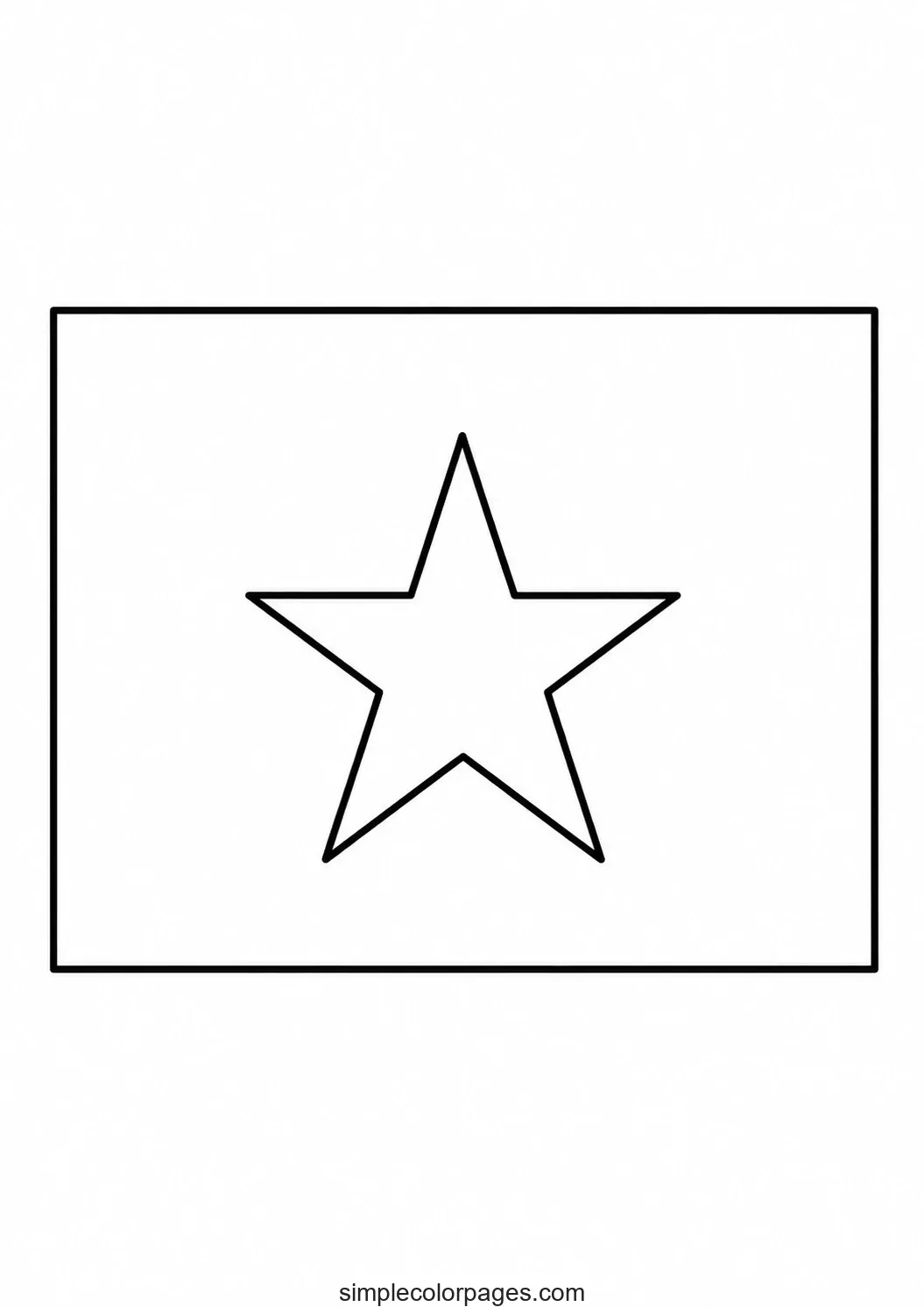 Preview of Vietnam Flag Coloring Page