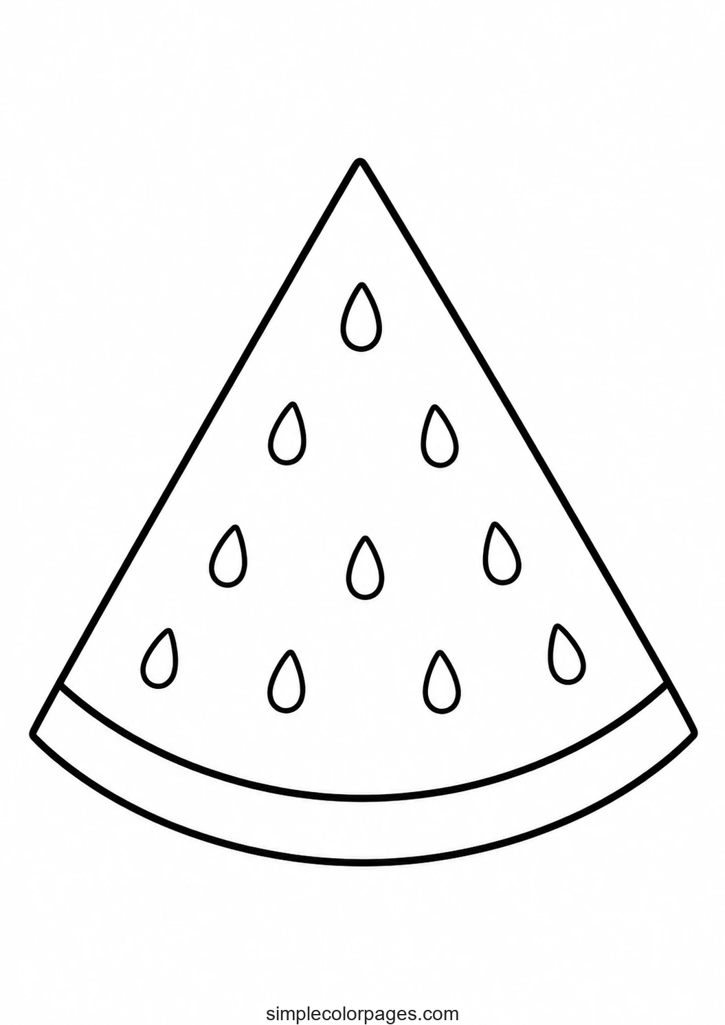 Preview of Watermelon Coloring Page