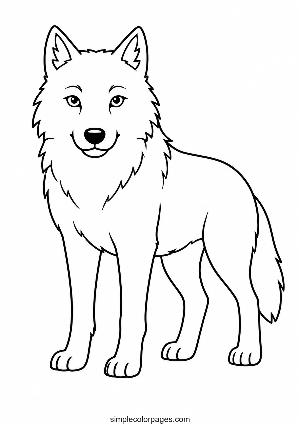 Preview of Wolf Coloring Pages